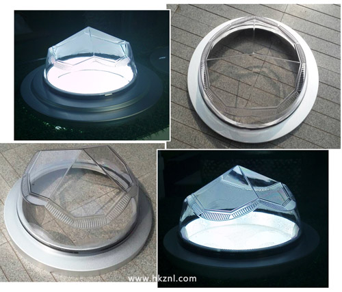 香港正能量钻石形采光罩实物图 香港正能量钻石形采光罩实物图